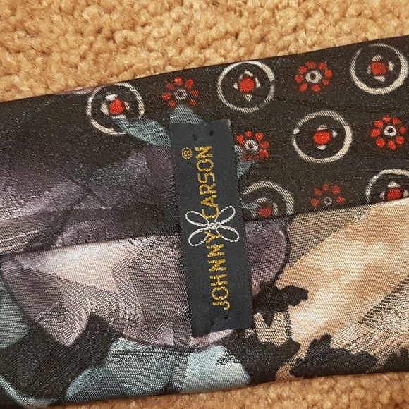 Johnny Carson Vintage Retro Mixed-Print Tie - Picture 5 of 6